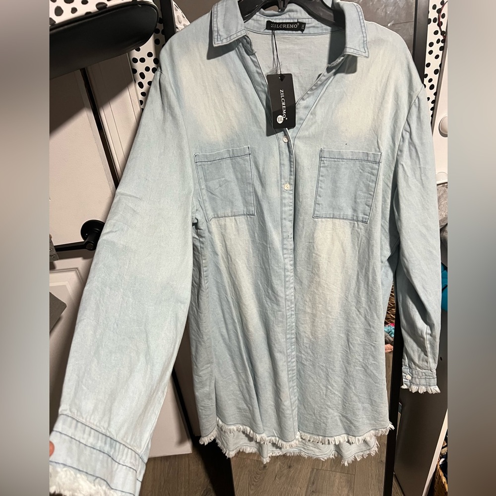 Zilcremo size xxl Jean dress NWT